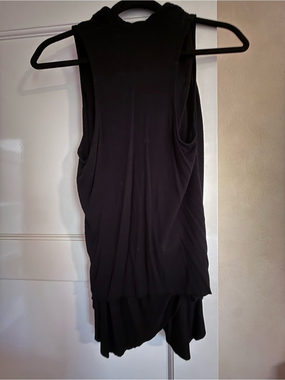 Helmut Lang Black Draped Wrap Tank - Picture 2 of 3